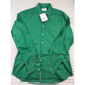 MC2 SAINT BARTH 100% COTTON LONG SLEEVE BUTTON DOWN SHIRT MADE IN MILANO/ITALY